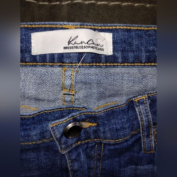 Kancan Boyfriend Style/Estilo Distressed Denim Jeans Sz 7/27" - Picture 4 of 10